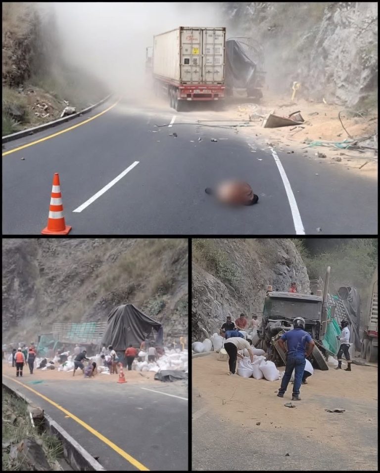 Trágico accidente de camión en carretera de montaña deja dos muertos y varios heridos