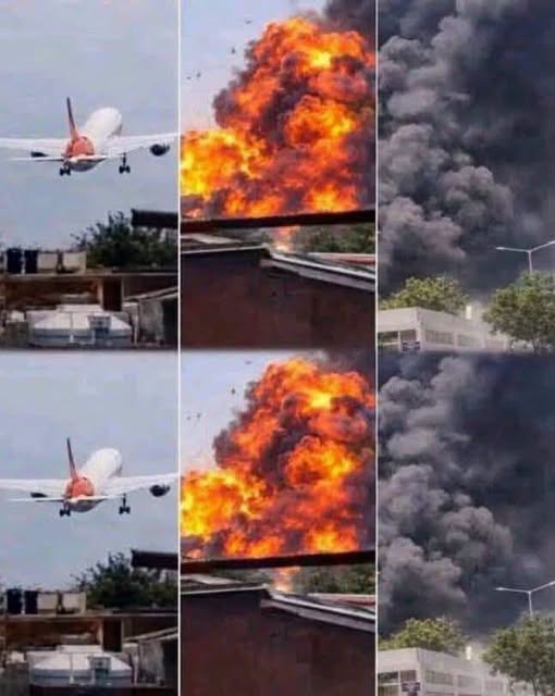 ¿Avión con más de 100 pasajeros chocó y explotó? La verdad detrás de las impactantes imágenes virales