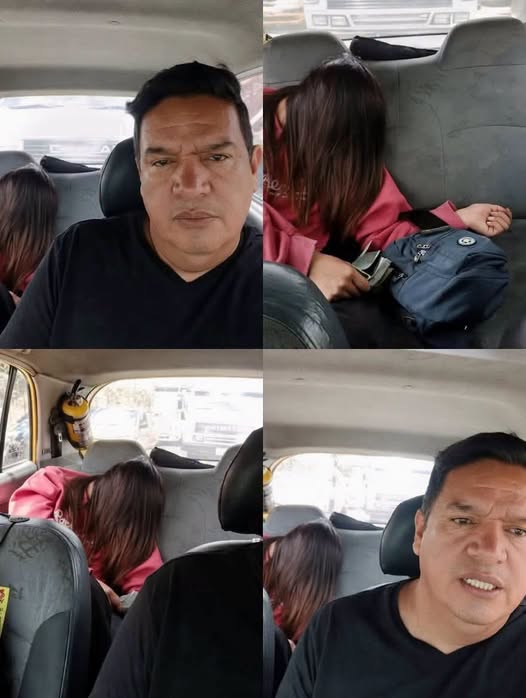 ¿Un taxista encontró a una joven dormida en su vehículo? La verdad detrás de la imagen viral