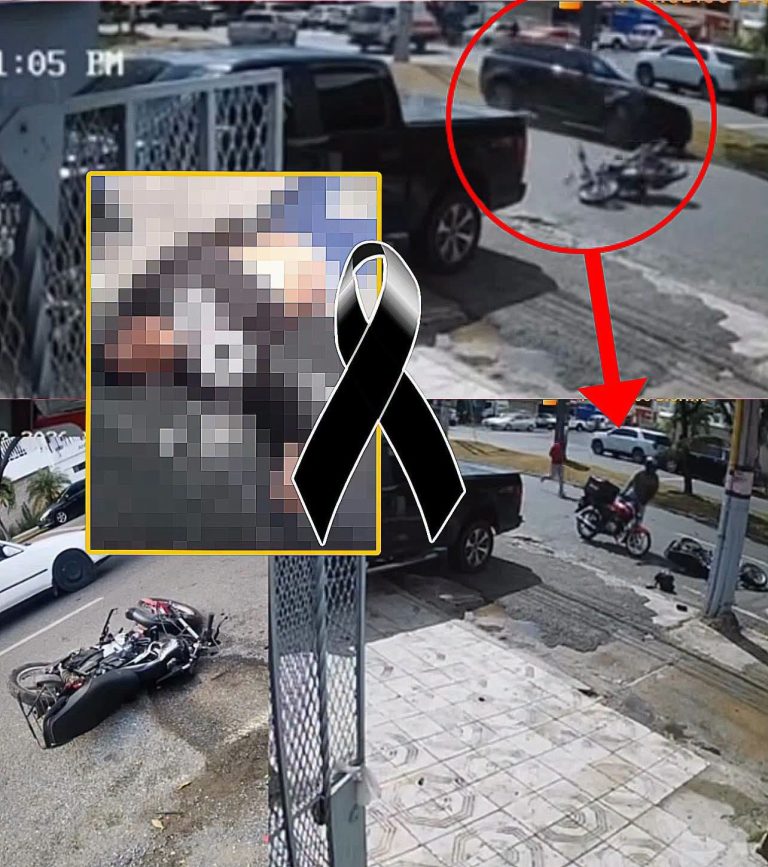 Motorista sale proyectado tras fuerte choque con una yipeta captado por cámara de seguridad