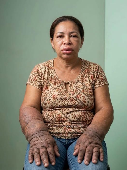 Mujer fue hospitalizada tras sufrir la picadura de un insecto y desarrolló una grave reacción en sus brazos