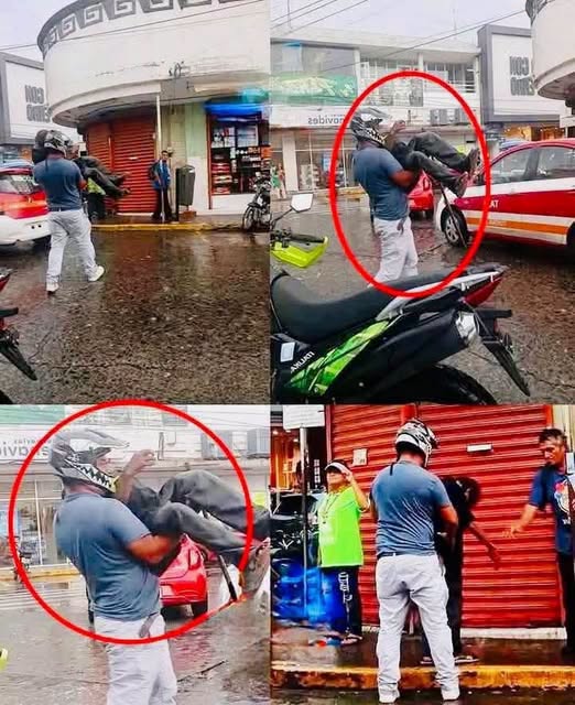 Imágenes de un hombre auxiliando a otra persona bajo la lluvia generan sorpresa en redes
