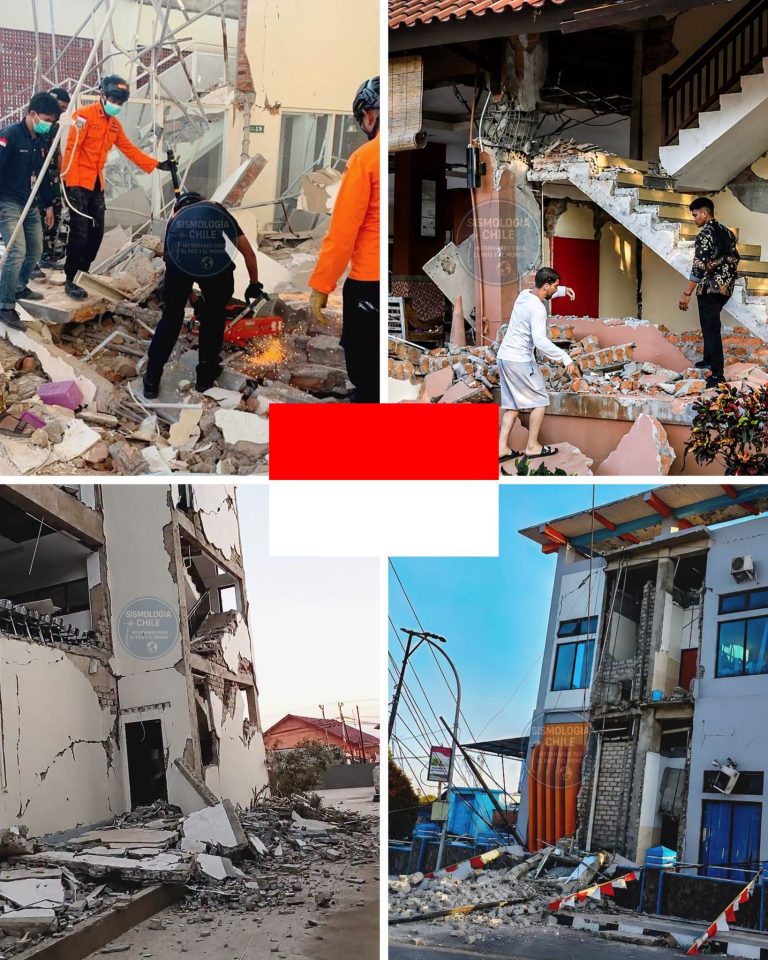 Potente terremoto de magnitud 7,7 deja graves daños en Indonesia