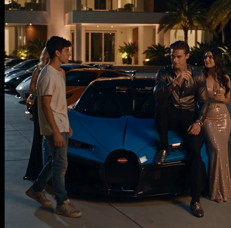 Un joven presumió un exclusivo Bugatti