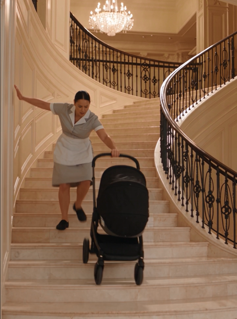 Lucia was blamed after Lily’s stroller rolled toward