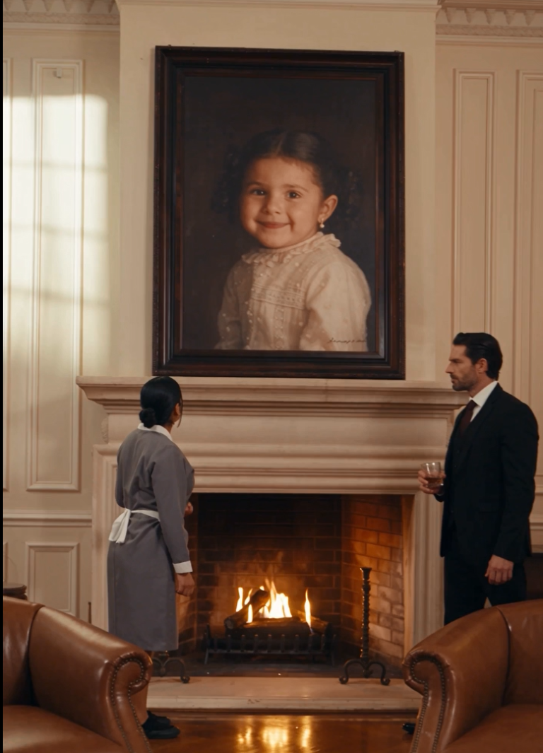 Una empleada reconoció a la niña de un antiguo retrato.