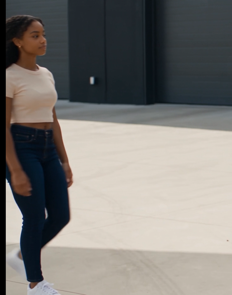 anessa mocked a quiet young woman beside a luxury