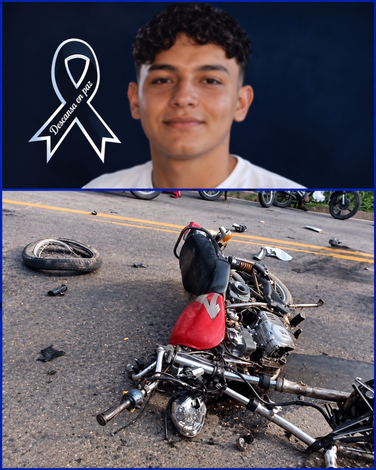 JOVEN QUEDA INVOLUCRADO EN UN FUERTE ACCIDENTE EN MOTOCICLETA