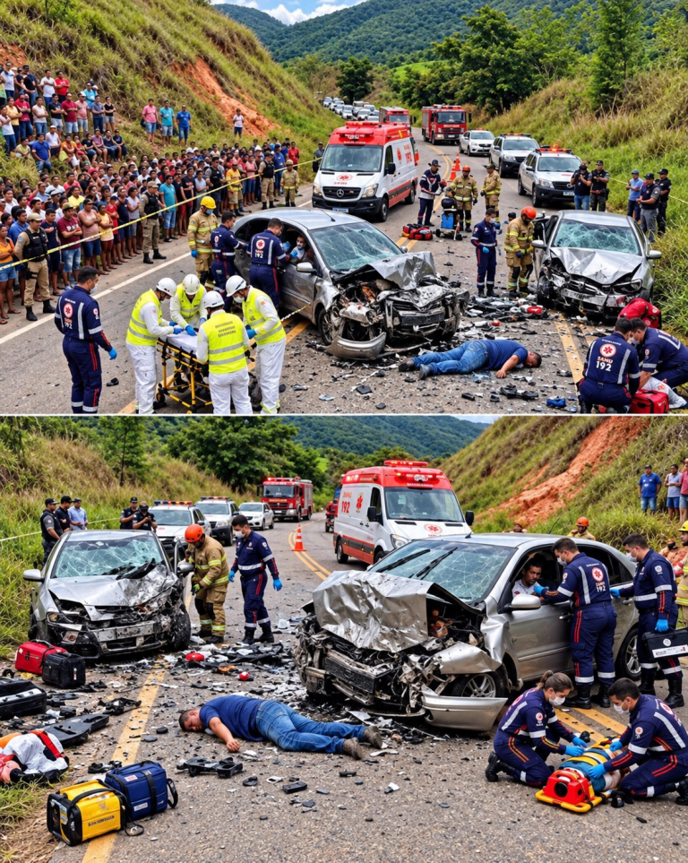 Amplio operativo de emergencia tras un incidente vial en una carretera montañosa